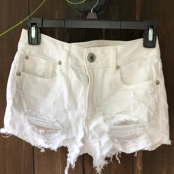 American Eagle Outfitters Pants - White American Eagle Hi-Rise Jean Shorts